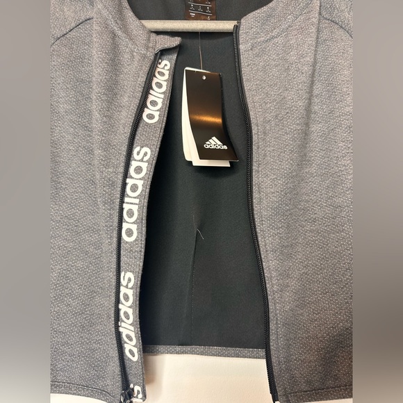 NWT Adidas Women's Medium Gray D2M Full Zip Cimalite Track Top Jacket - Picture 3 of 8